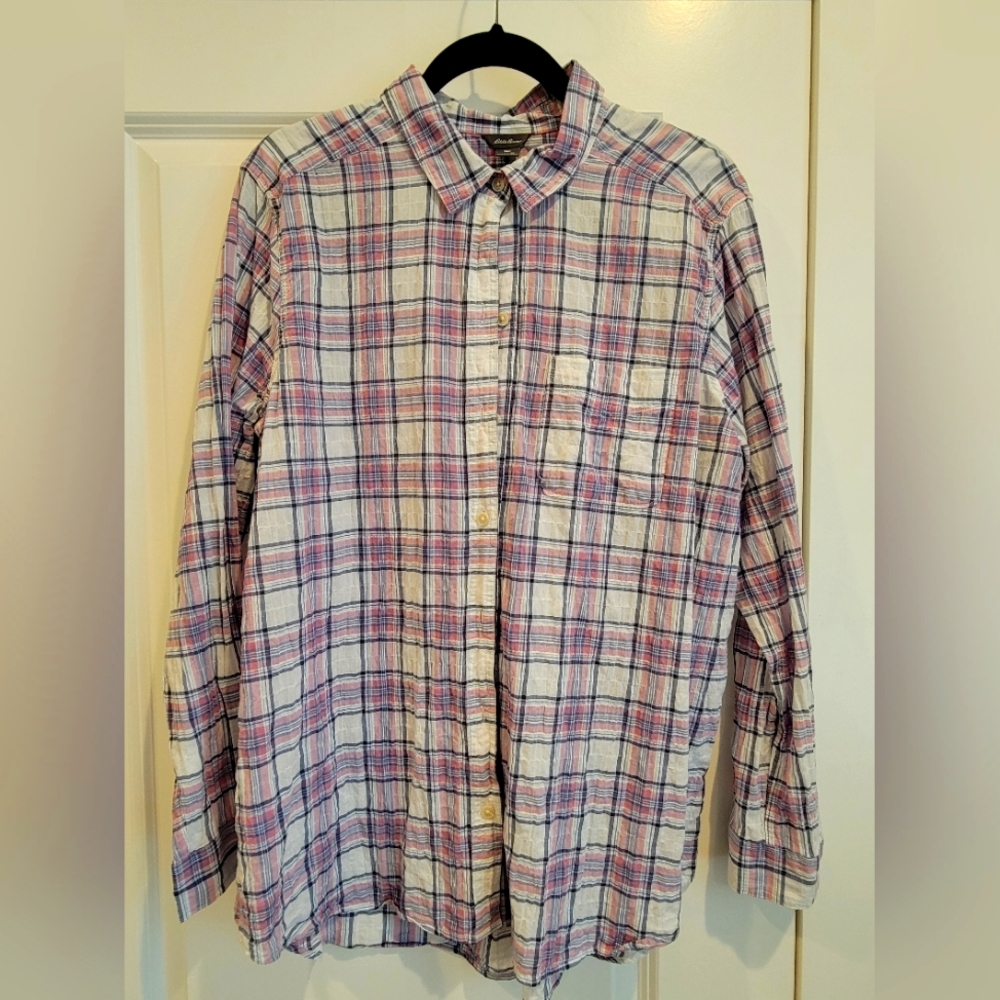 Women's Eddie Bauer Plaid Shirt - XL
